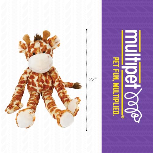 Multipet Swingin Safari Giraffe Dog Plush Toy - Squeaky Toys for All Dogs - Extra Soft Plush - for Cuddling & Playing - Cute Dog Pet Toy (19", 5 Squeakers) - Image 5