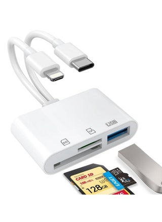 SD Card Reader for iPhone, iPad, USB C and Lightning Dual Port SD Card Adapter, Memory Card Reader for Camera Adapter, Support SD, Micro SD, USB 3.0, No App Driver Required - pzsku/Z129A861B49B5DF288566Z/45/1744334100/3510ed3b-23ec-4893-beb3-5fb9209cc415