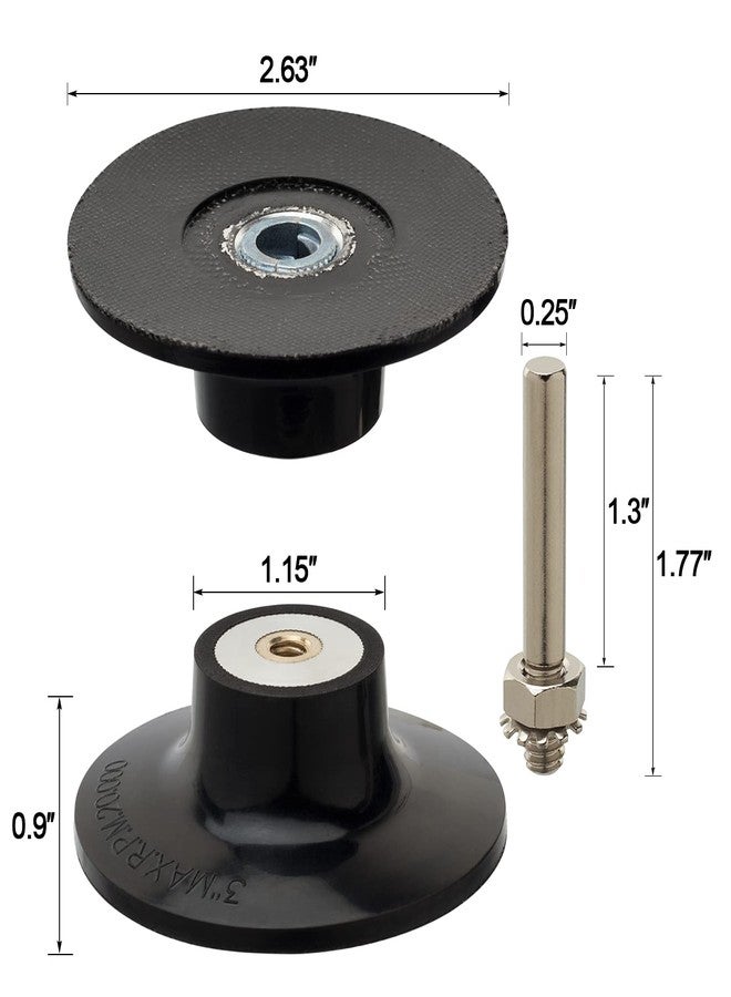 ANCIRS 2-Pack 3" Disc Pad Holder Shank for Polishing, Sanding, Surface Preparation, 1/4" Shank - Image 3