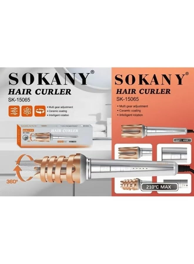 sokany SK-15065 Automatic Rotating Curling Iron with 360° Ceramic Rotation (Modern and Advanced Technology) - Image 3