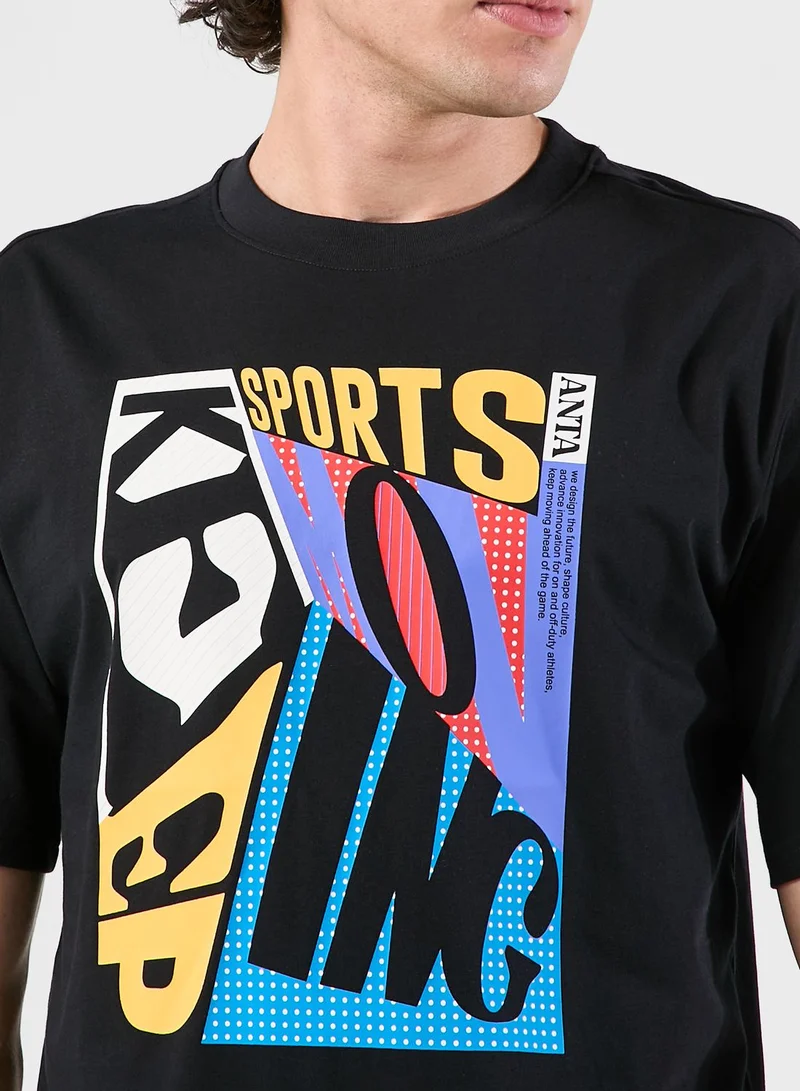 ANTA Smiley Printed T-Shirt