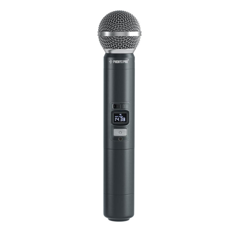 Phenyx Pro Professional Wireless Microphone, UHF Dynamic Mic, Metal Cordless Mic, Handheld Microphone for PTU-71/PTU-7000/PTU-6000 with Selectable Frequencies (PWH-7) - Image 5
