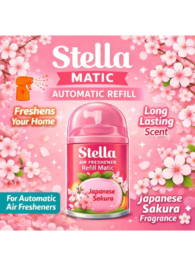 STELLA عبوة ماتيكية 225 مل (ساكورا يابانية) + غطاء - Image 2
