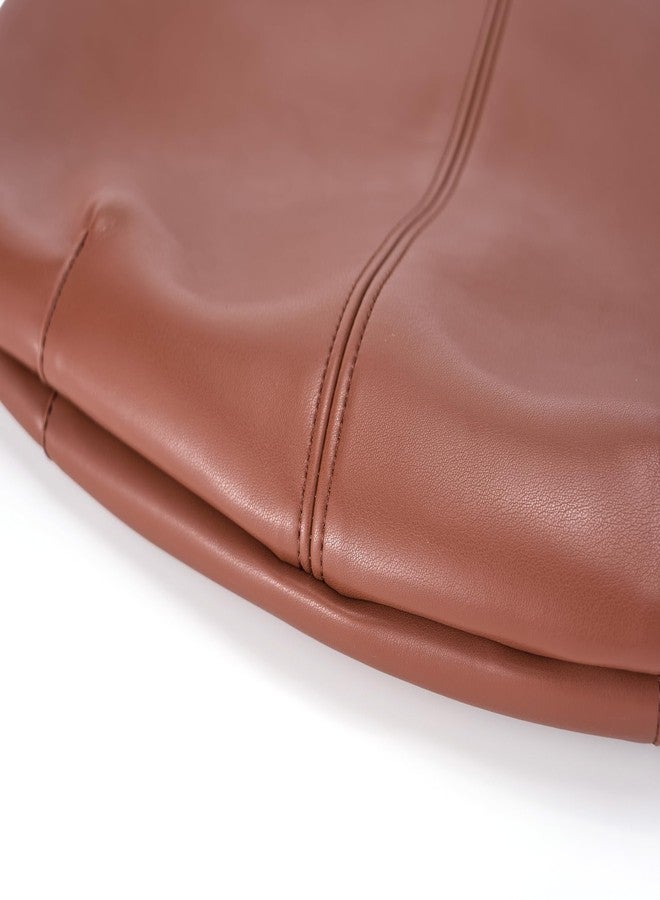 Molodo Large Hobo Bag for Women PU Leather Bag Trendy Shoulder Bag Satchel for Work Travel - Image 4