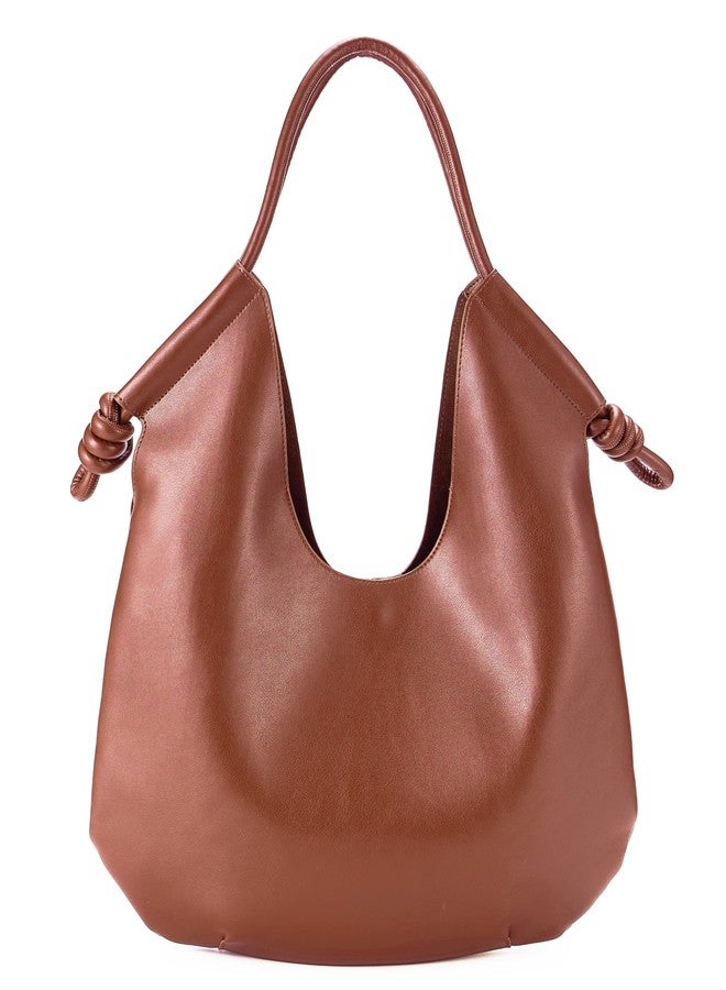 Molodo Large Hobo Bag for Women PU Leather Bag Trendy Shoulder Bag Satchel for Work Travel - Image 1