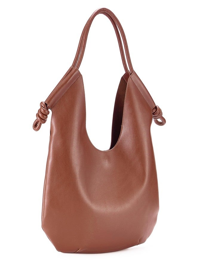 Molodo Large Hobo Bag for Women PU Leather Bag Trendy Shoulder Bag Satchel for Work Travel - Image 2