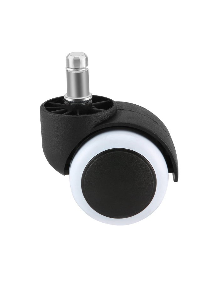 5-Piece Office Chair Swivel Caster Wheel Black/White 2inch - Image 3