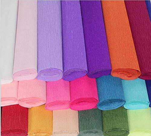 Ditya Crafts Crepe Paper Rolls for Art and Craft, Decoration (Multicolor, Set of 05) - Image 1