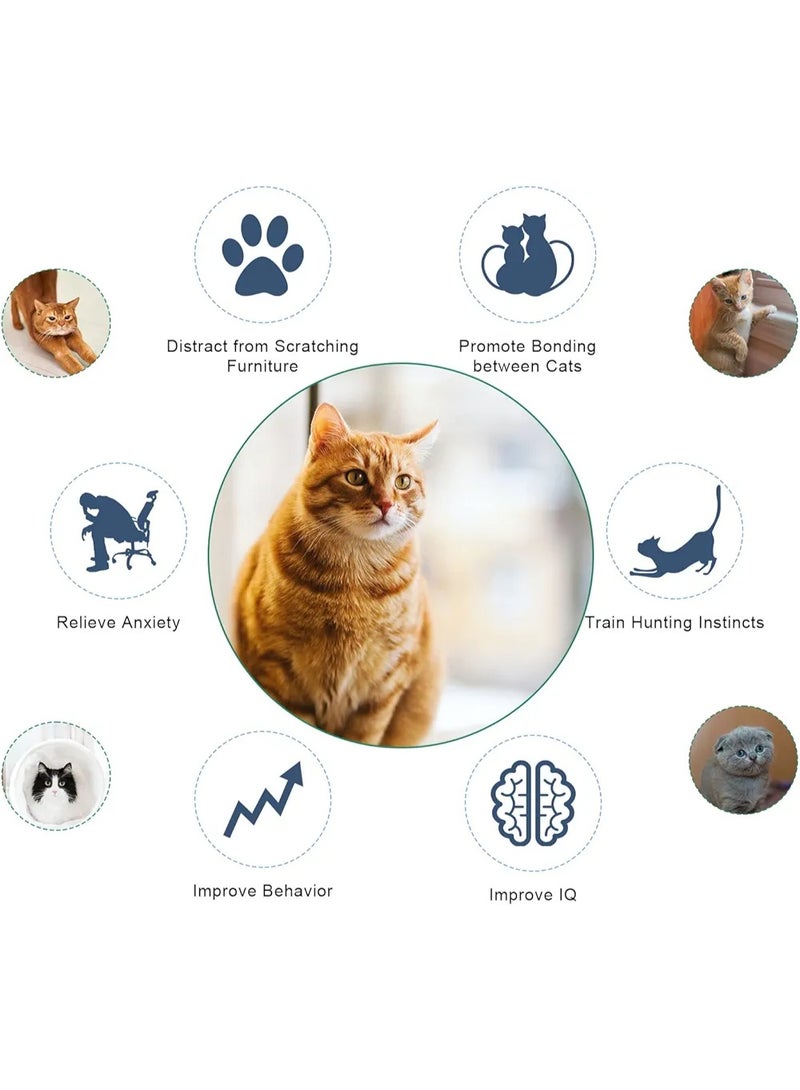 Cat Teasing Wand Silicone Collar Hands Free Toy with Bell and Feathers - Image 4