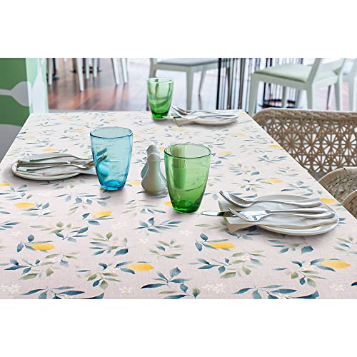 Freelance PVC Vinyl Blossom Dining Plastic Table Cover Cloth - Waterproof Protector, 6-8 Seater, Rectangle 60x90 inches (with White Border Edge Lace) - Product of Meiwa, Japan - Image 4