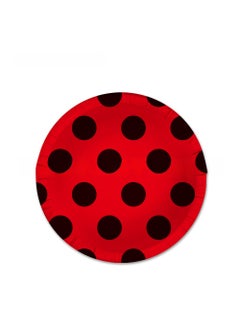 Arabest New Ladybug Party Supplies Kit for Birthday 9 inch disk 10PCs-ladybird 