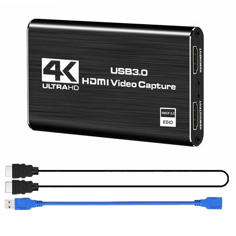 4K HDMI Video Capture Card for Streaming,Full HD 1080P 60FPS Video Recorder Audio Video Capture Card for Gaming/Video Conference/Broadcasting - Image 1