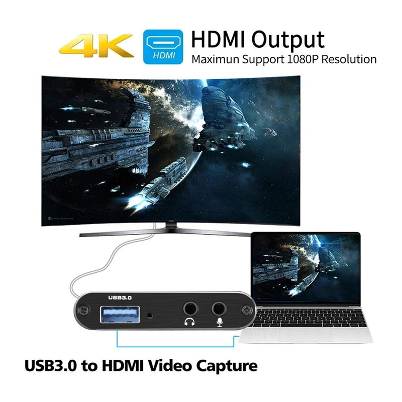 4K HDMI Video Capture Card for Streaming,Full HD 1080P 60FPS Video Recorder Audio Video Capture Card for Gaming/Video Conference/Broadcasting - Image 5