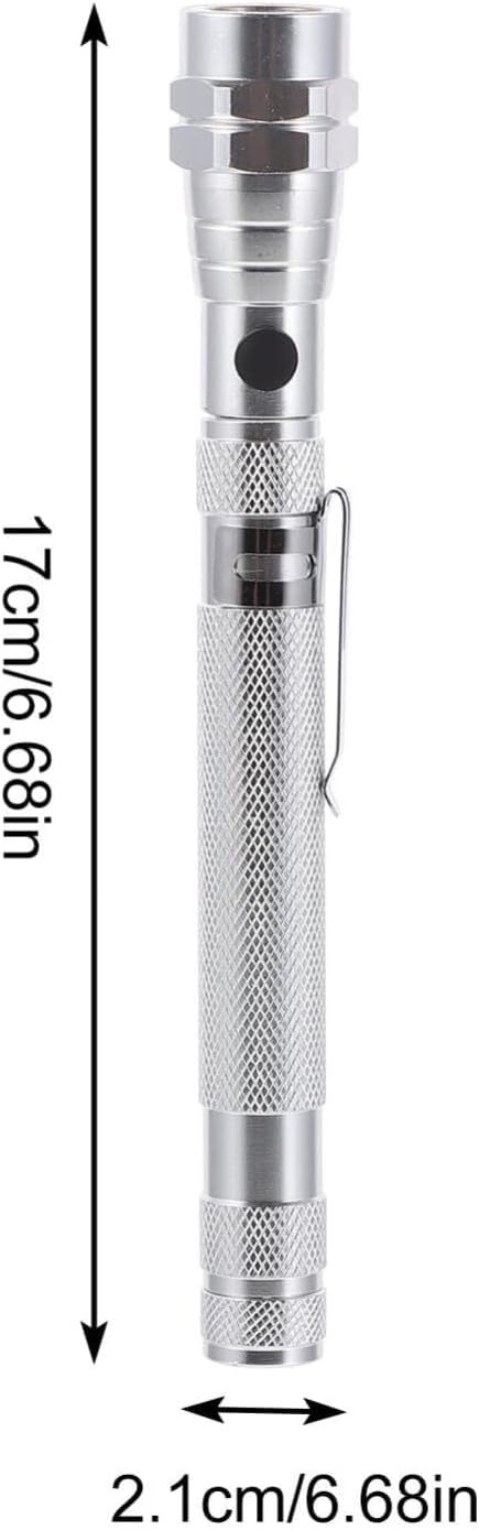 Burmy Telescoping Torch Light LED Extendable Flashlight with Magnetic Pickup Tool for Tight Spaces 360 Flexible Extendible Head 3 LED Torch - Image 2