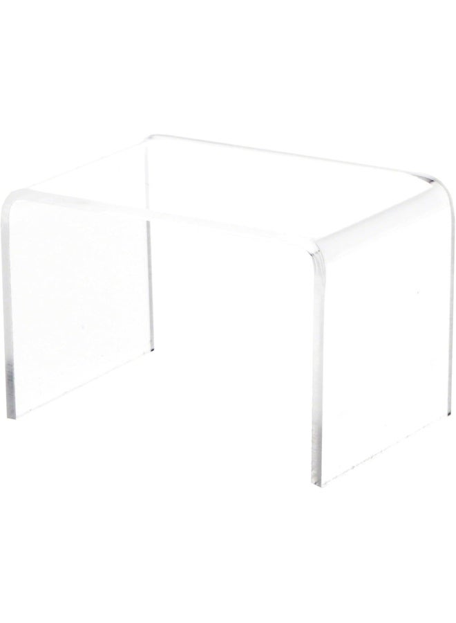 TPGP Clear Acrylic Rectangular Display Riser, 2" H X 3" W X 2" D (1/8" Thick) (6 Pack) - Image 1
