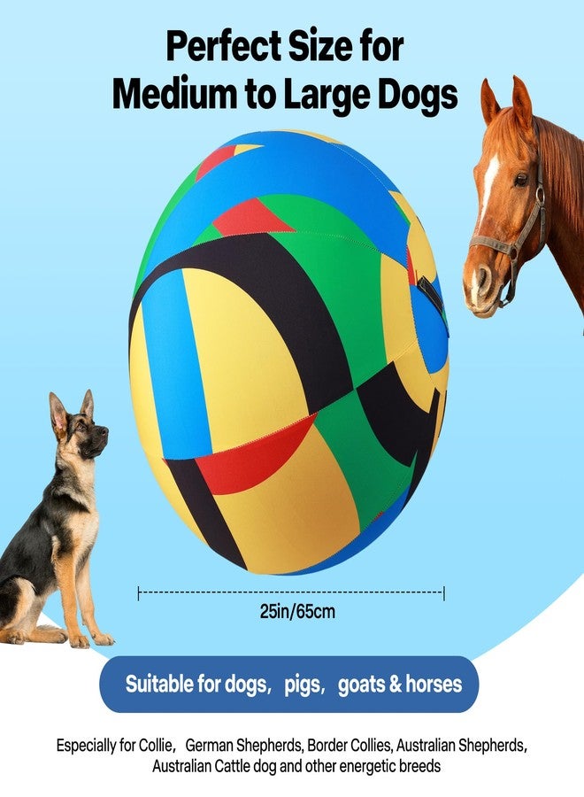 Pet Prime 25" Herding Ball for Dogs,Dog Herding Ball with Pump for Australian Shepherd,Cattle,Border Collie,Large Breed Play and Exercise,Durable Outdoor Herding Toy for Dogs and Horses - Image 2