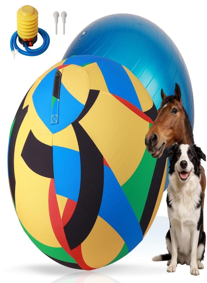 Pet Prime 25" Herding Ball for Dogs,Dog Herding Ball with Pump for Australian Shepherd,Cattle,Border Collie,Large Breed Play and Exercise,Durable Outdoor Herding Toy for Dogs and Horses - Image 1