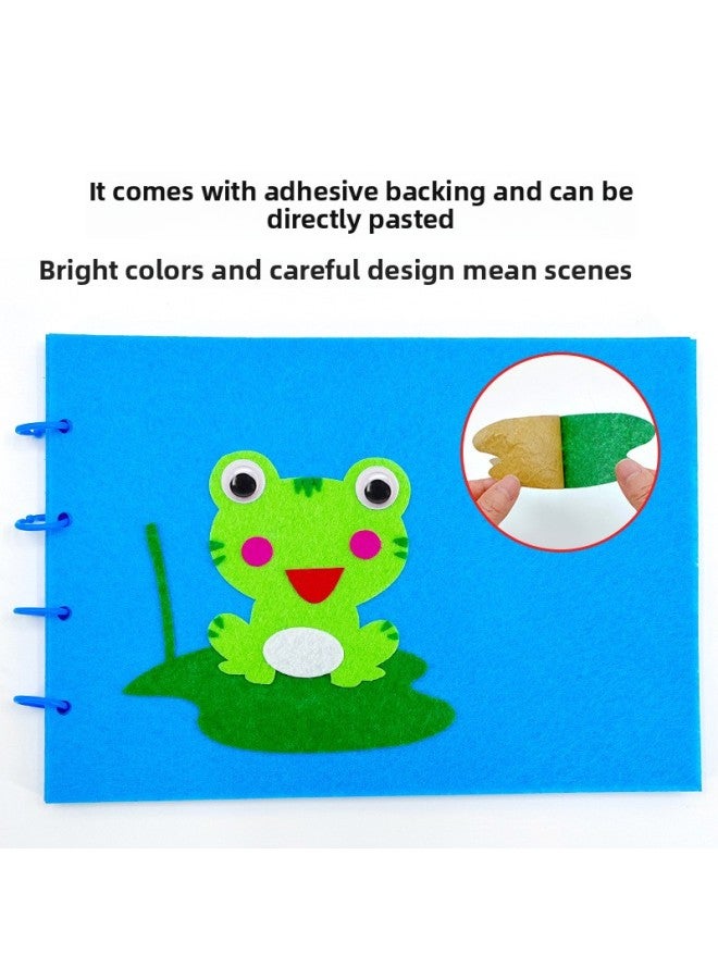 Kindergarten Self-made Story Book Non-woven Picture Book Diy Children Hand-pasted Book Making Parent-child Material Package-Color:Tiger Loves Sugar (A4 Size)  - Image 4
