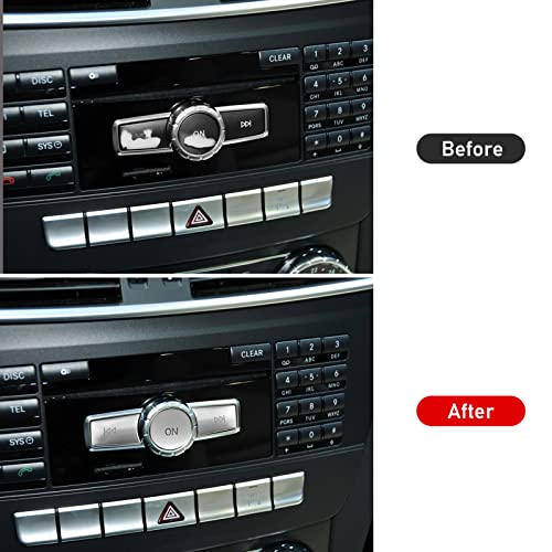 Jaronx Compatible with Mercedes Benz Radio Button Cover Stickers, X204/W204 Radio ON Volume Button Sticker Cover for Mercedes B W246/C W204/ E W212/ G/ML W166 CL/SL/CLA/CLS/SLK - Image 4