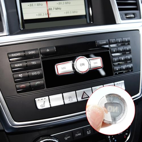 Jaronx Compatible with Mercedes Benz Radio Button Cover Stickers, X204/W204 Radio ON Volume Button Sticker Cover for Mercedes B W246/C W204/ E W212/ G/ML W166 CL/SL/CLA/CLS/SLK - Image 5