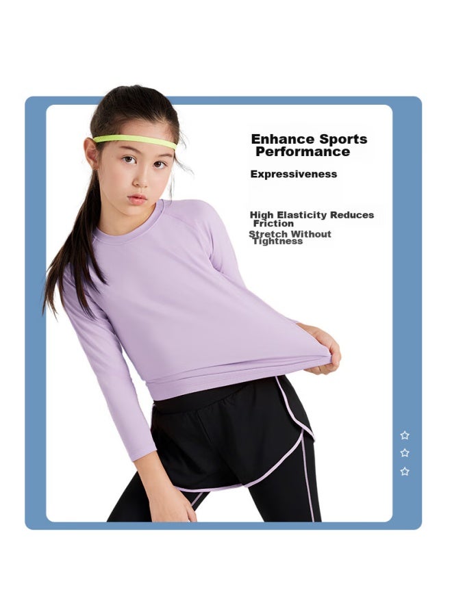 Fandimu Children's Sports Set, High-elastic Breathable, Adult Parent-child Running Yoga Badminton Basketball Training Suit, Size 130 - Image 5