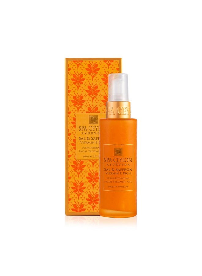 spa ceylon - SPA CEYLON Sal and Saffron Vitamin E Enriched Ultra Hydrating Facial Treatment Gel | Hydrating Skincare | Brighter Natural Glow | Skin Repair - Image 1