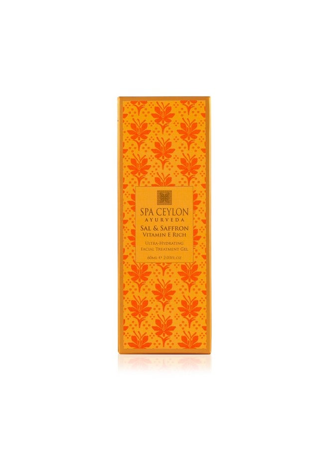 spa ceylon - SPA CEYLON Sal and Saffron Vitamin E Enriched Ultra Hydrating Facial Treatment Gel | Hydrating Skincare | Brighter Natural Glow | Skin Repair - Image 1