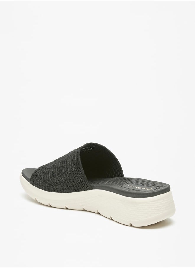 Le Confort - Women Textured Slip-On Slides with Flatform Heels - Image 1