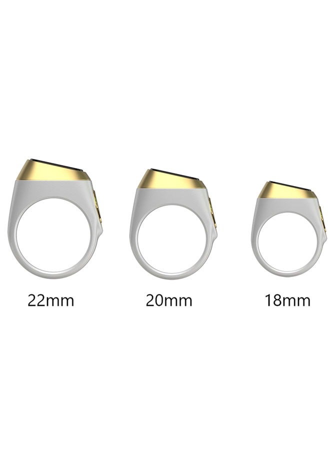 Smart Tasbih Zikr Plastic Ring 18 MM White - Image 5
