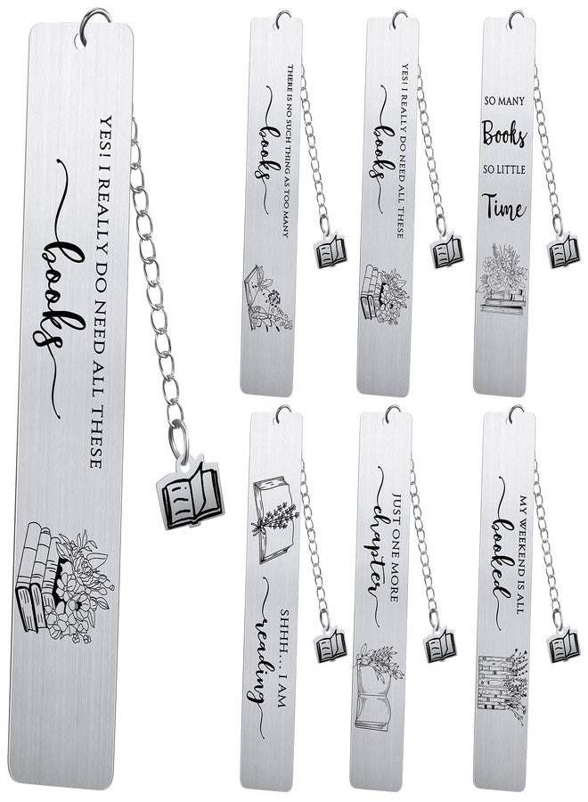 Skyygemm 12 Pcs Book Lovers Gift for Her Him Metal Bookmarks 6 Styles Library Reading Bookmarks Book Club Gift Ideas for Students Senior College - Image 1