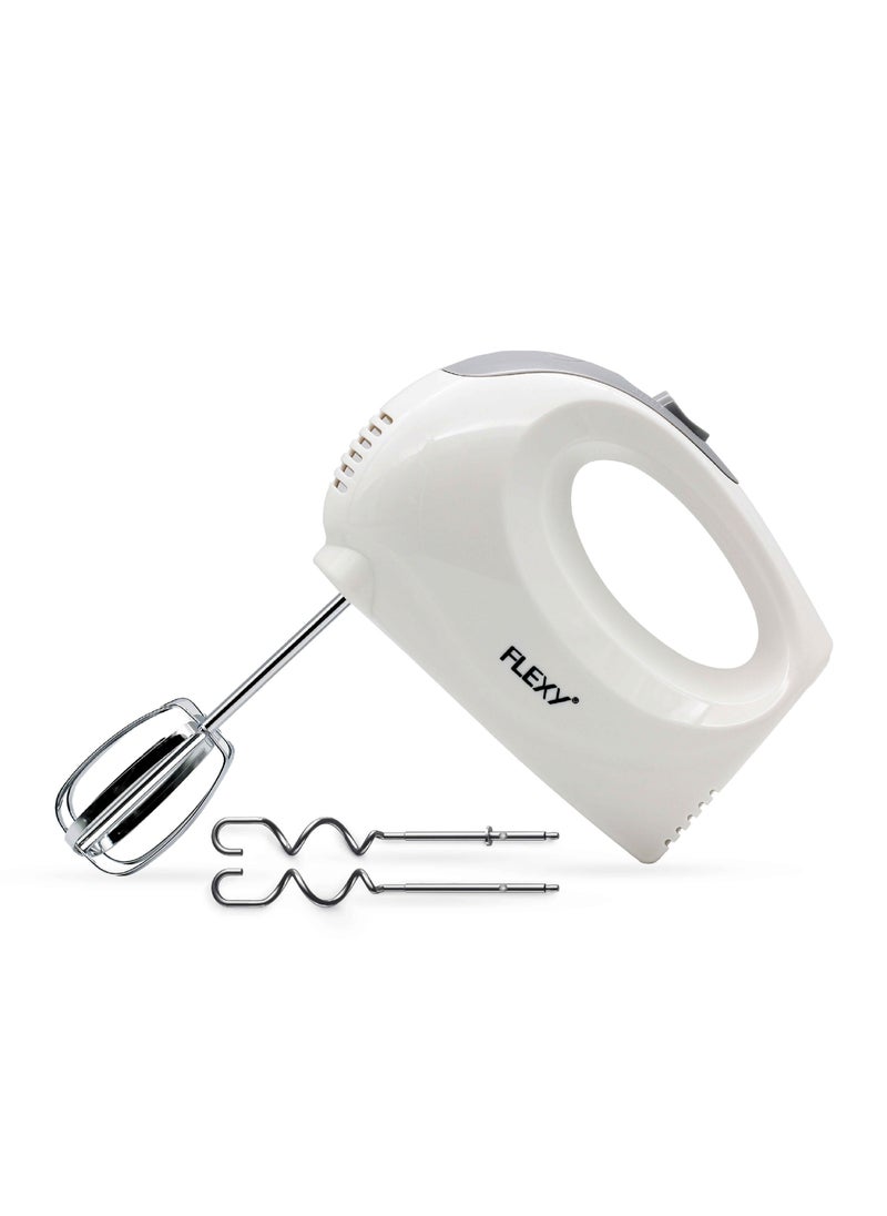 Flexy - FLEXY Turbo 5-Speed 200W Hand Mixer with 2 Beaters and 2 Dough Hooks. 2 Years Warranty. Mix like a pro. - Image 1