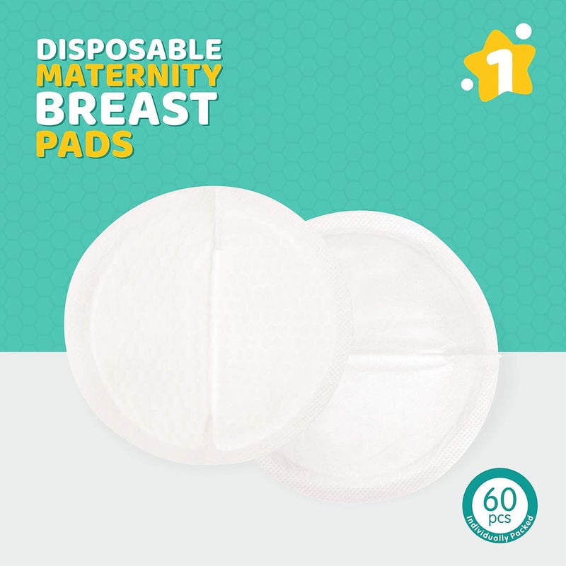 1st Step Honey Comb Lining, Super Absorbant Disposable Breast Pads with Day and Night Protection- 60 Pads - Image 4
