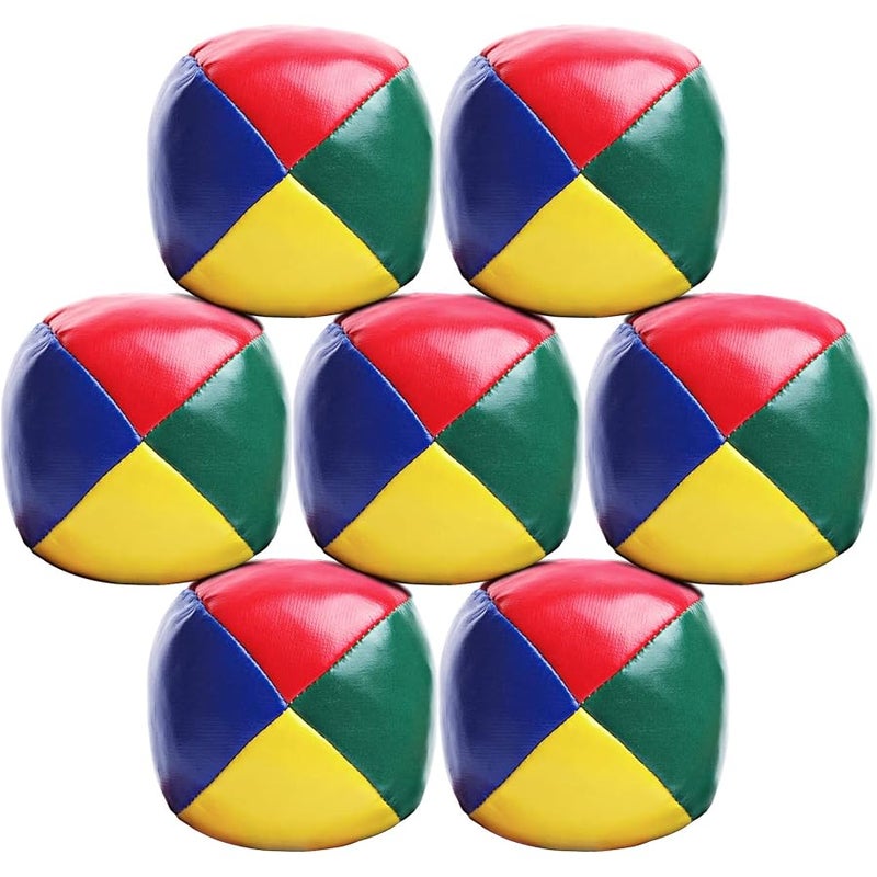 Elcoho 7 Pack Beginners Juggling Balls Durable and Soft Easy Juggle Balls - Image 1