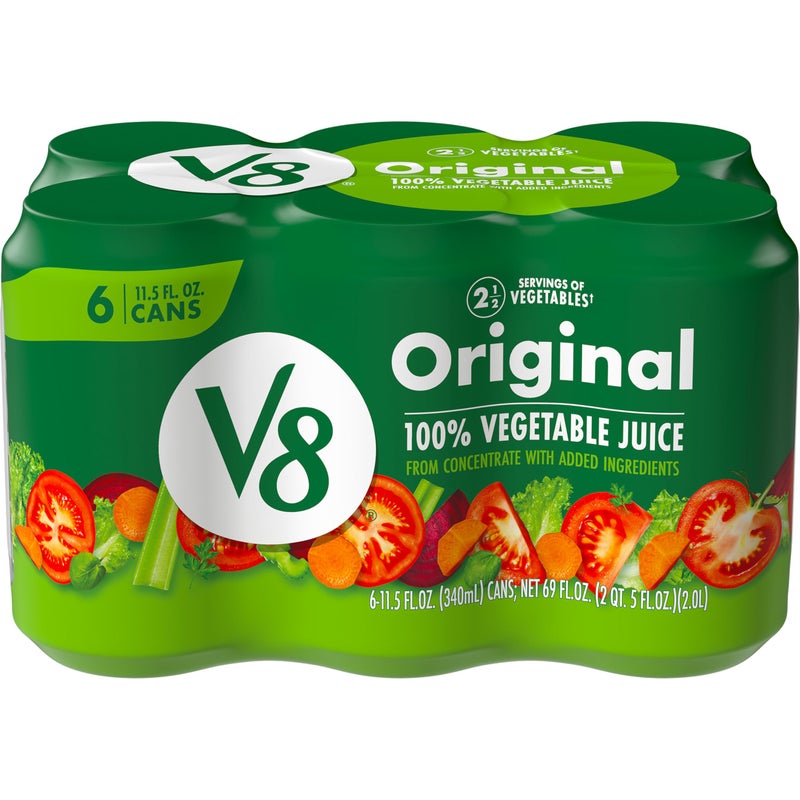 V8 Original 100 Vegetable Juice 115 fl oz Can 6 Pack - Image 3