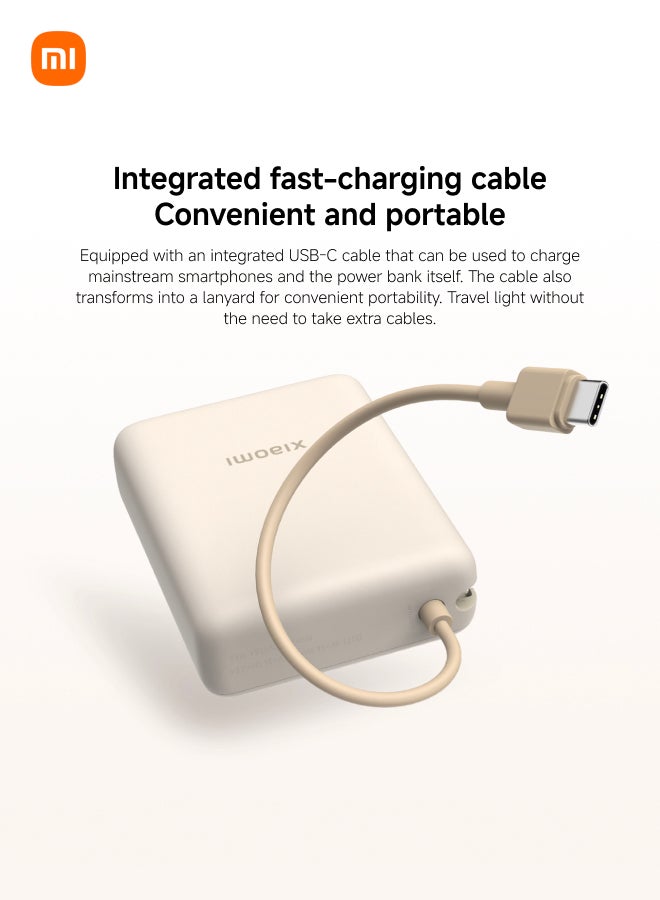 Xiaomi 10000 mAh 33W Power Bank with Built-in Cable – Fast Charging, Compact And Portable, BHR9341GL - Ice Blue - Image 5