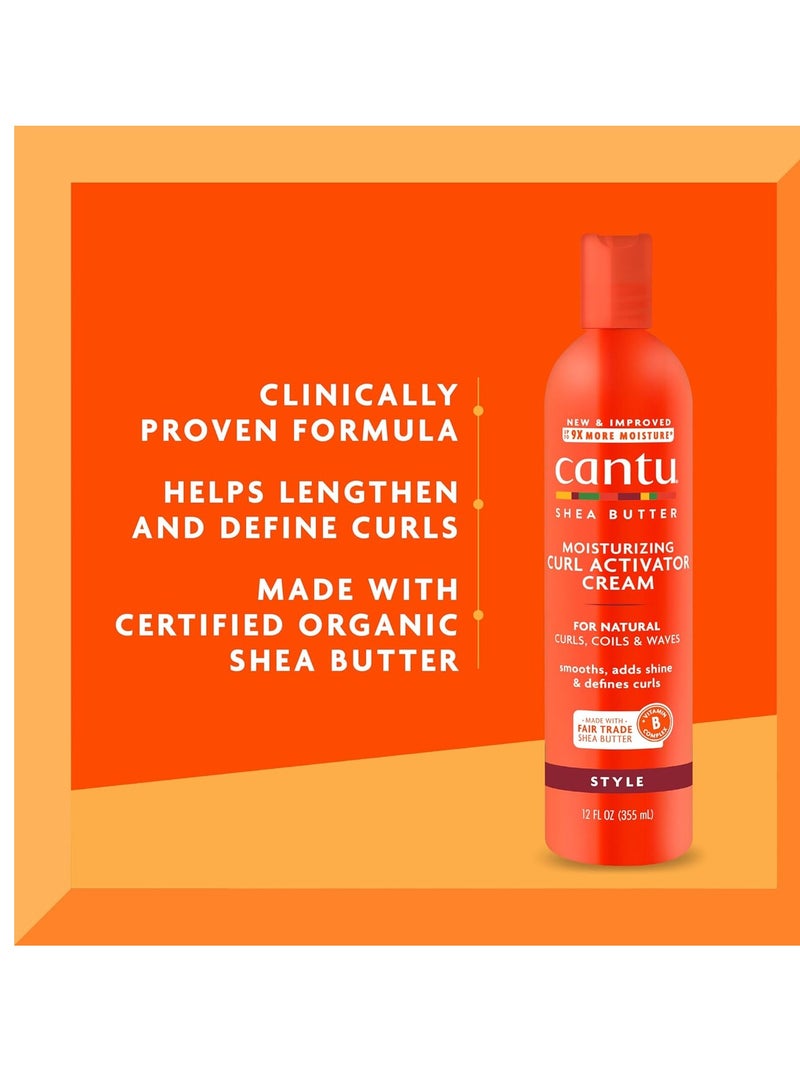Cantu Moisturizing Curl Activator Cream 12 fl oz & Comeback Curl Revitalizer Mist Bundle for Natural Hair - Image 4