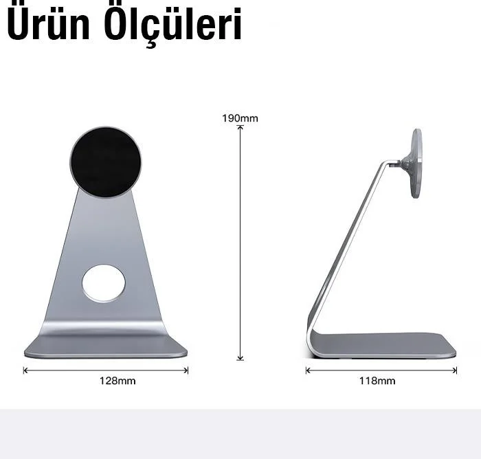 Polhammobile Polham Iphone 12,13,14 Series Magsafe Magnetic Desktop Phone Holder, Non-slip Silicone Based Stand
