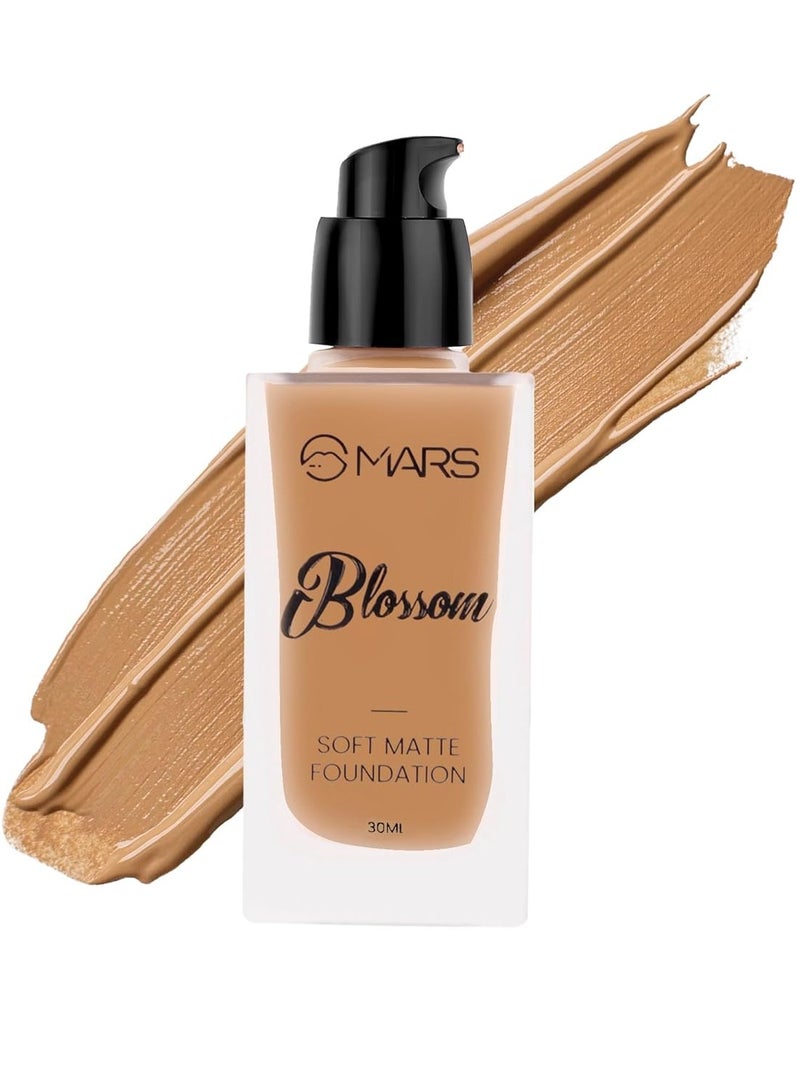 مارس لوشن أساس بتغطية كاملة ناعم ومطفأ اللمعة لجميع أنواع البشرة، قابل للمزج والبناء، قاعدة خالية من العيوب بتغطية كاملة لمكياج الوجه 05 بيج رملي - Image 1