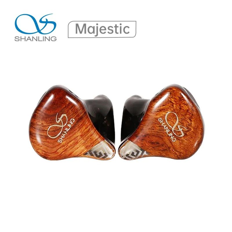 Shanling Majestic Hybrid 2DD + 6BA + 4est Wired Hifi Earphones with Detachable Cable, Brown - Image 1