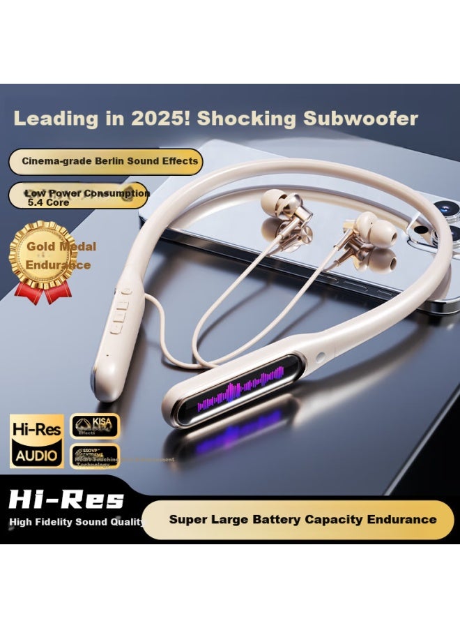 VIKEN Berlin Sound Latest Model Bluetooth Earphones Neck Hanging Wireless Sports Magnetic Neck Hanging Large Battery Ultra-Long Endurance Running Noise Reduction Sweat-Proof Gaming - Image 1