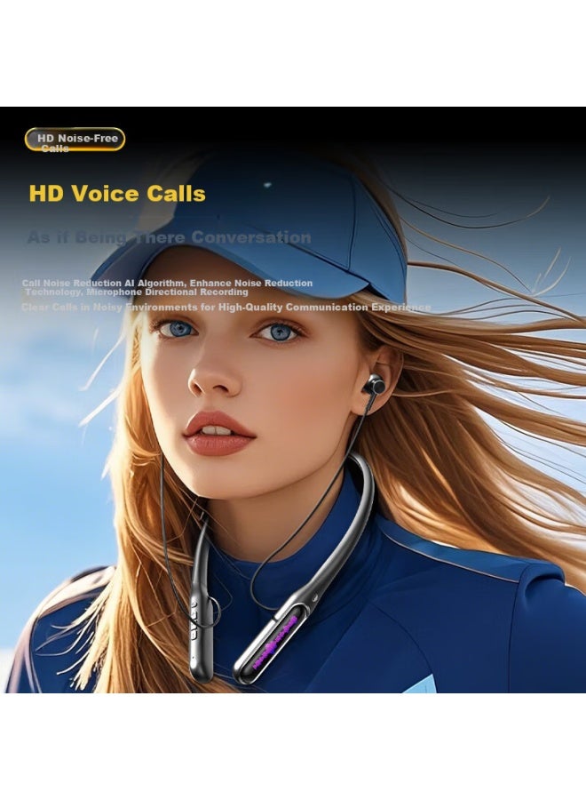 VIKEN Berlin Sound Latest Model Bluetooth Earphones Neck Hanging Wireless Sports Magnetic Neck Hanging Large Battery Ultra-Long Endurance Running Noise Reduction Sweat-Proof Gaming - Image 2