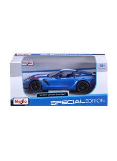 NIBEMINENT 1:24 Scale Special Edition 2017 Corvette Grand Sport - Blue Diecast Car 19.40x5.22x8.80cm  - Image 2