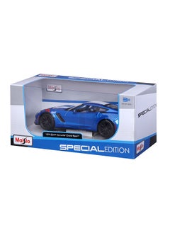 NIBEMINENT 1:24 Scale Special Edition 2017 Corvette Grand Sport - Blue Diecast Car 19.40x5.22x8.80cm  - Image 3