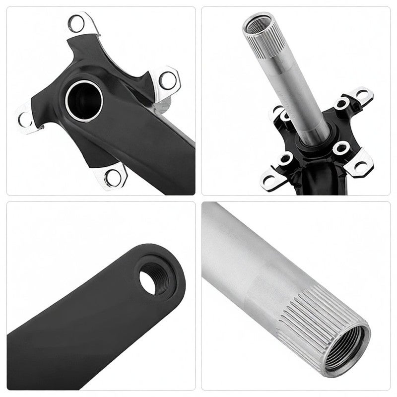 MEROCA Mountain Bike Crankset 170mm 34T Aluminum Alloy - 104mm BCD Chainring with Wide Teeth for 68/73mm Bottom Bracket - Image 4