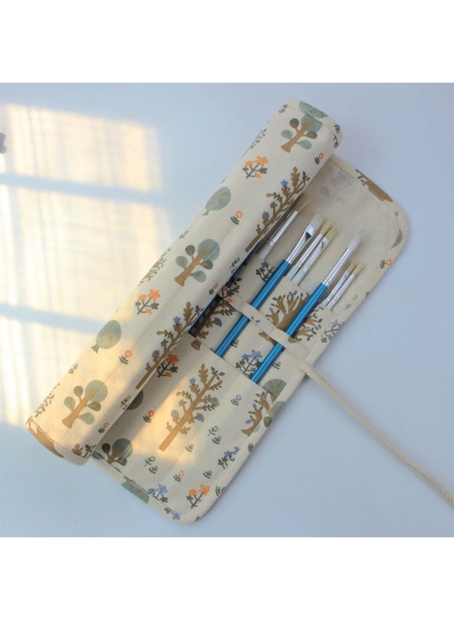 FDTY 1Pcs Paint Brush Holder, 20 Slots Storage,Artist Brush Holder & Storage Organizer Roll-Up Case Bag,Protect Acrylic Oil Watercolor Paintbrushes 15.75 * 14.9 in - Image 3