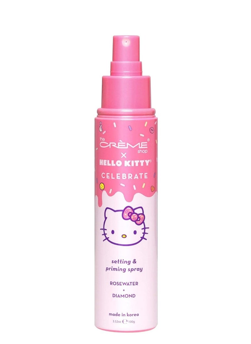 The Creme Shop The Crème Shop x Hello Kitty - Korean Skin Care Celebrate Priming & Setting Facial Spray (Rose Water & Diamond) - Hydration, For Makeup, Natural Essence  - Image 2
