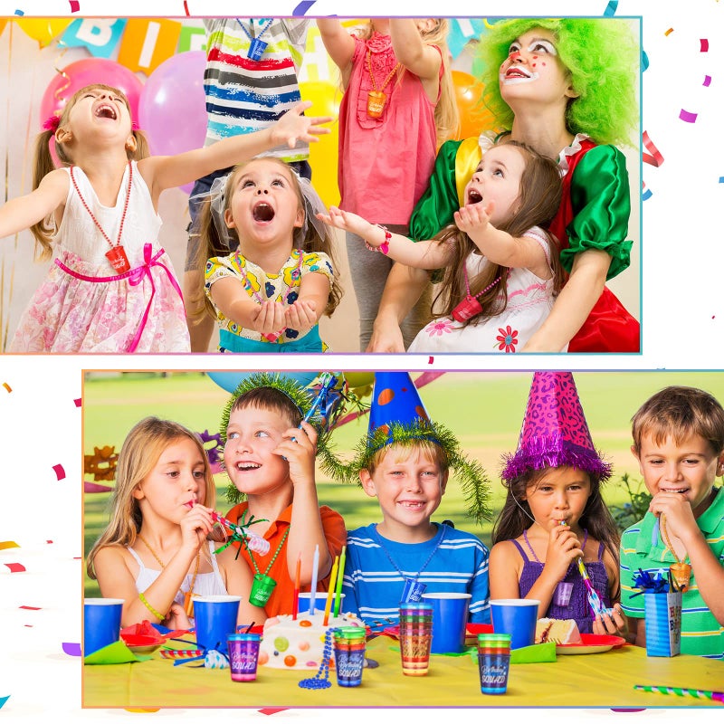 Hoolerry 12 Pcs Birthday Squad Shot Glass Necklace Shot Cups Plastic Glasses on Beaded Necklace Funny Beaded Squad Cups for Adults Birthday Wedding Party Supplies Favors, 6 Colors - Image 5