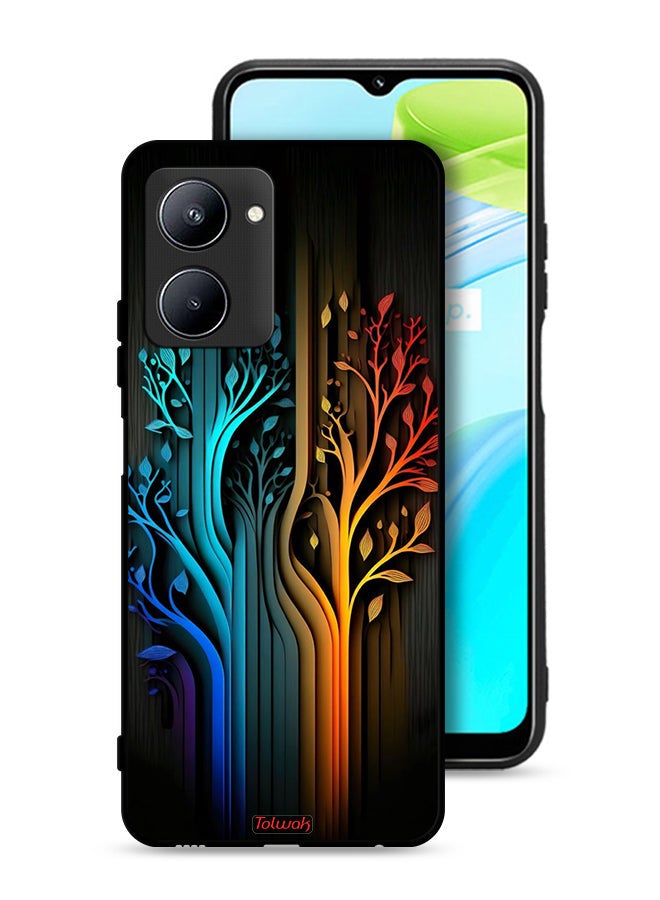Tolwak Realme C33 Protective Case Cover Tree Leaves Art - Image 1
