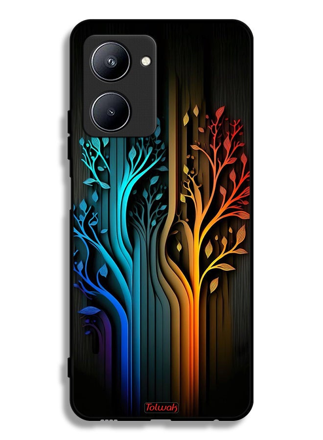 Tolwak Realme C33 Protective Case Cover Tree Leaves Art - Image 2