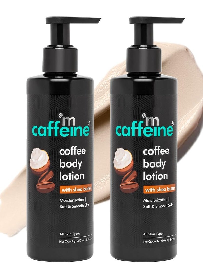 إم كافيين لوشن الجسم إم كافيين بالقهوة، عبوة اقتصادية من قطعتين | مرطب للجسم خفيف الوزن غير دهني للنساء والرجال | لوشن للجسم للبشرة الجافة والعادية والدهنية (500 مل) - Image 1